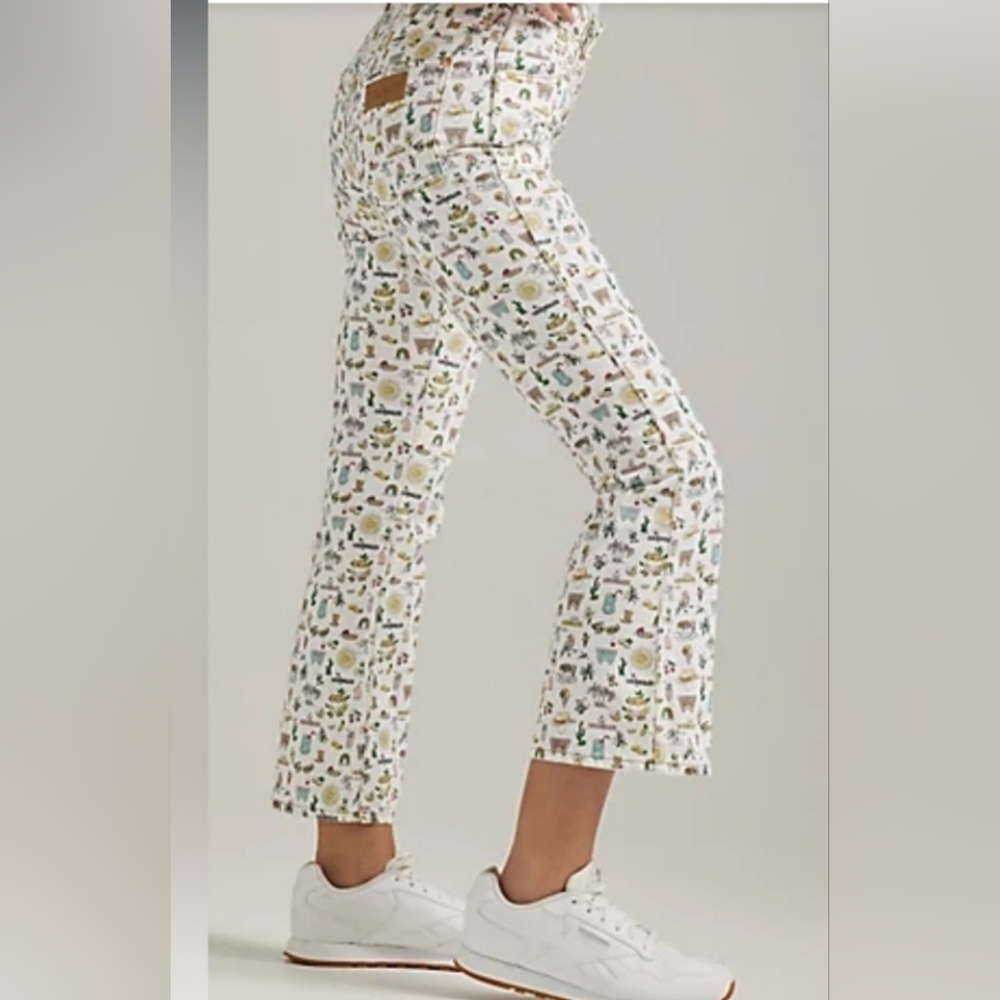 NWT Free People X Wrangler Life's Lemons High Rise Kick Flare Wrocks 672 - Picture 2 of 6